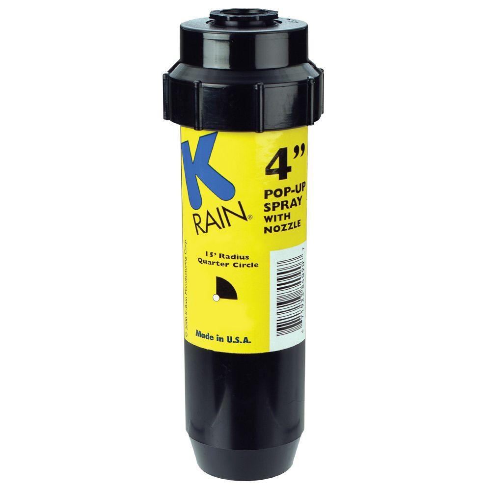 4 inch KSpray Pop-Up Sprinkler 1/4 Circle Pattern Nozzle