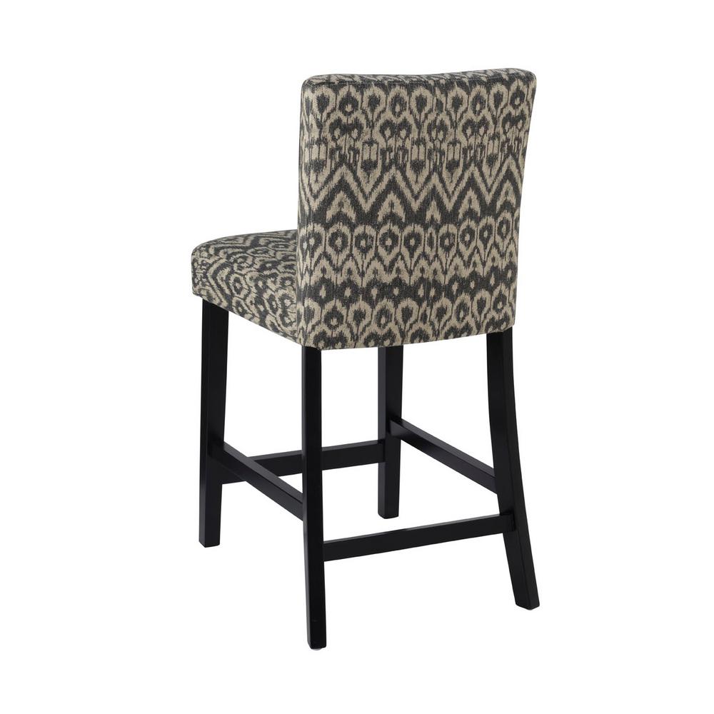 Linon Home Decor Morocco 24 In Gray Cushioned Bar Stool 0225drif