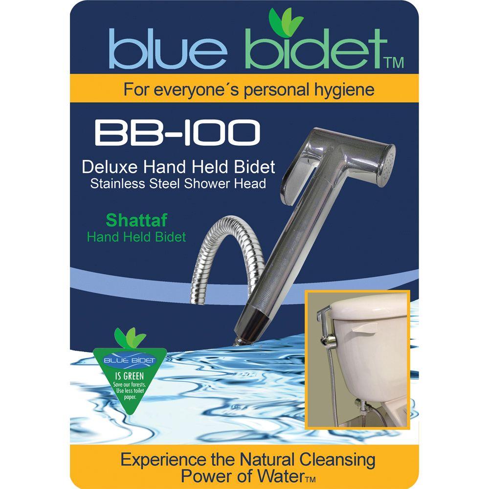 Blue Bidet 58 In Hose Deluxe Hand Held Bidet In Silver Bb 100 The Home Depot