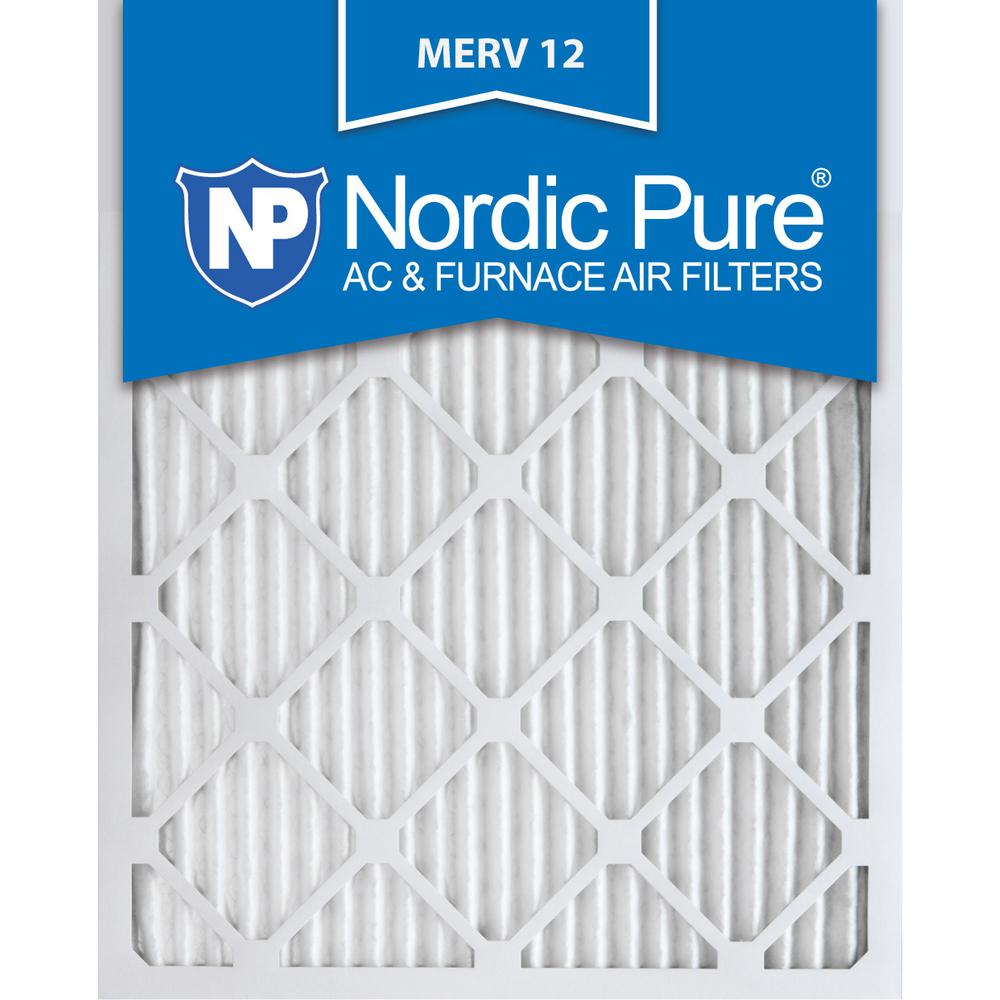 Nordic Pure 12x25x1 MERV 12 Tru Mini Pleat AC Furnace Air Filters 2 Pack