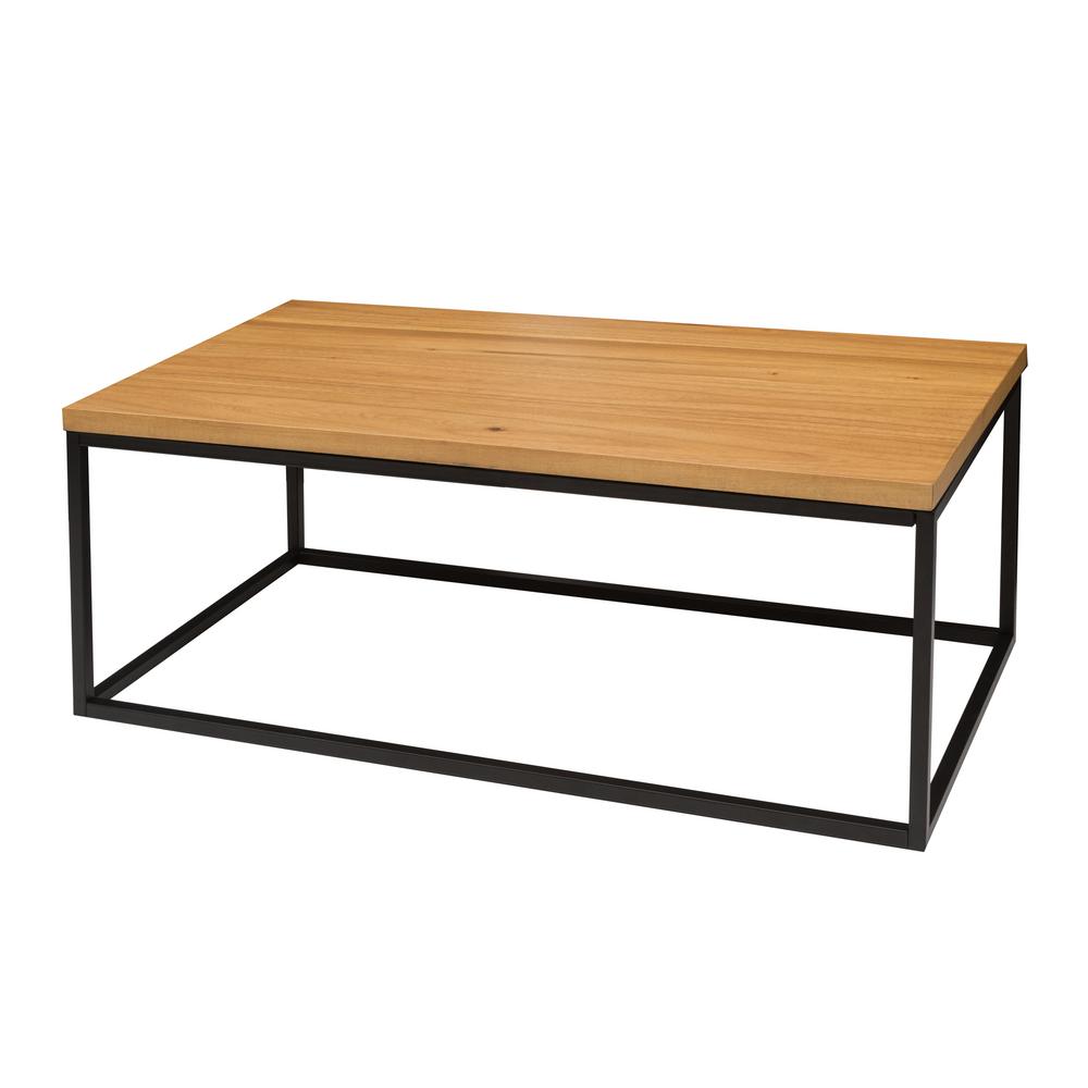 Nathan James Doxa Natural Oak With Matte Black Metal Frame Coffee Nathan James Doxa Natural Oak With Matte Black Metal Frame Coffee Table