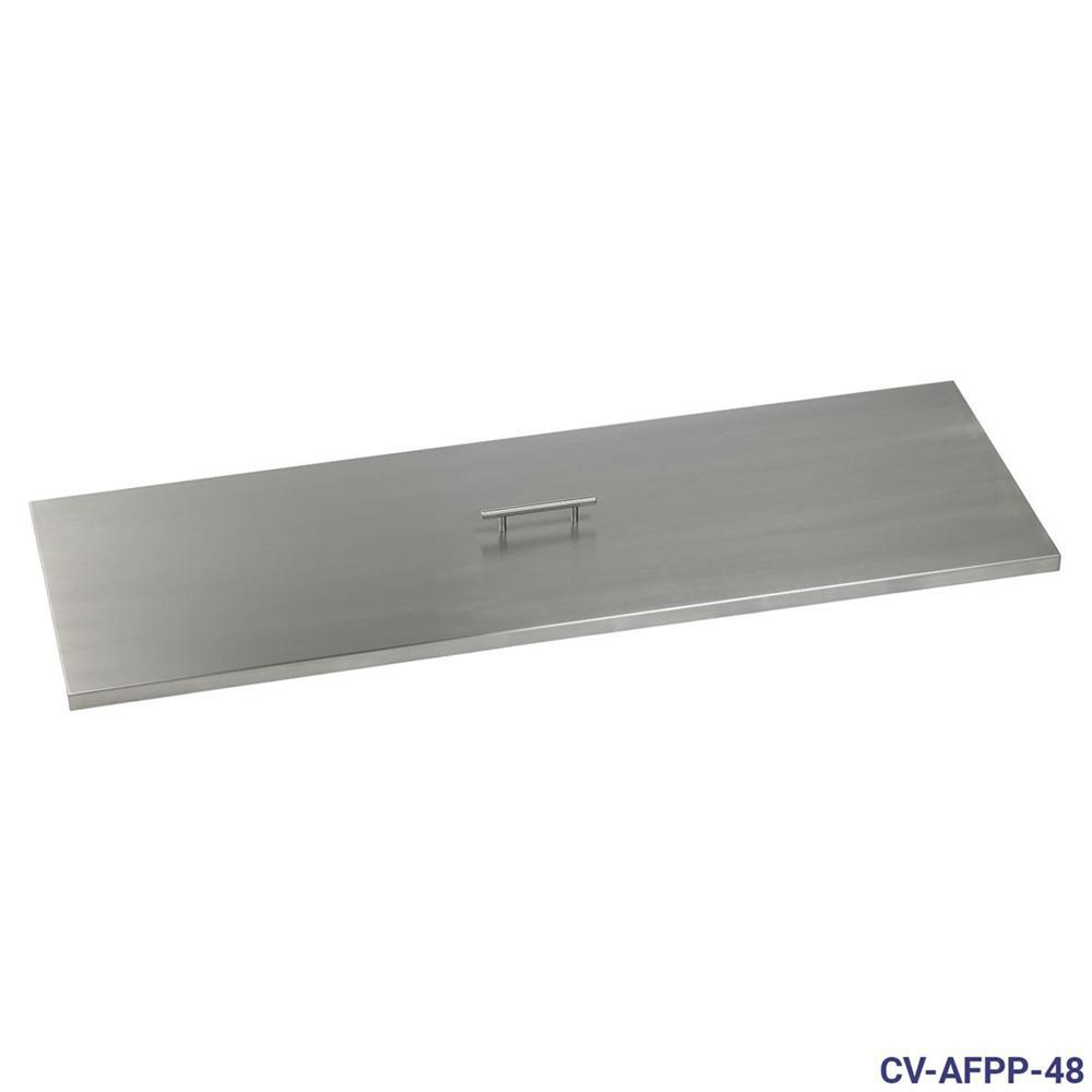 American Fire Glass 48 In X 14 In Stainless Steel Cover