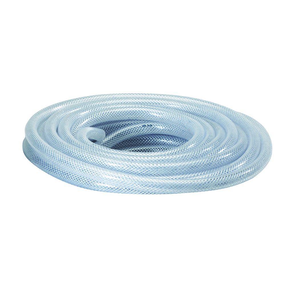 2/" Inch Any Size Clear PVC Reinforced Flexible Braided Vinyl Tube//Hose 3//16/"