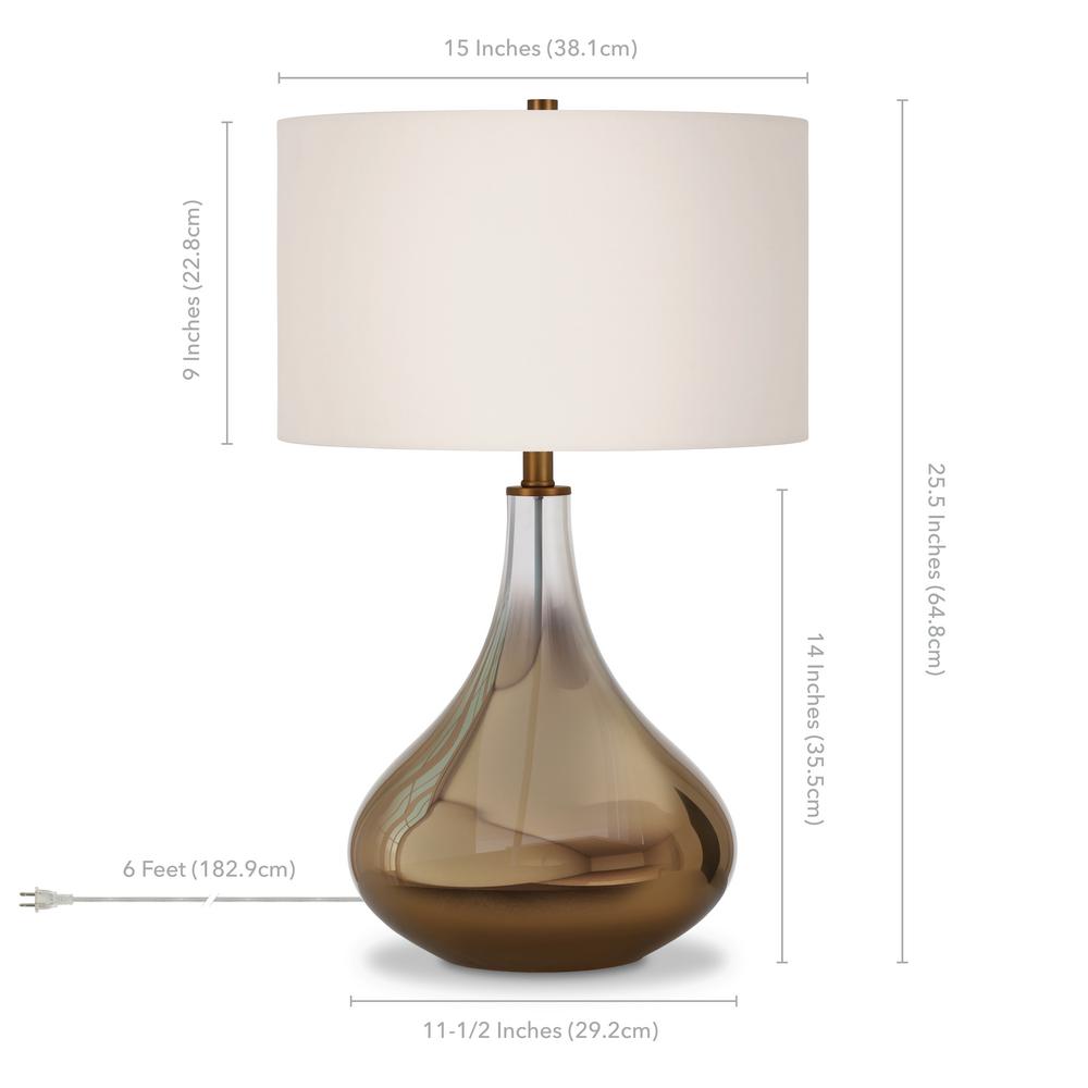ombre glass table lamp