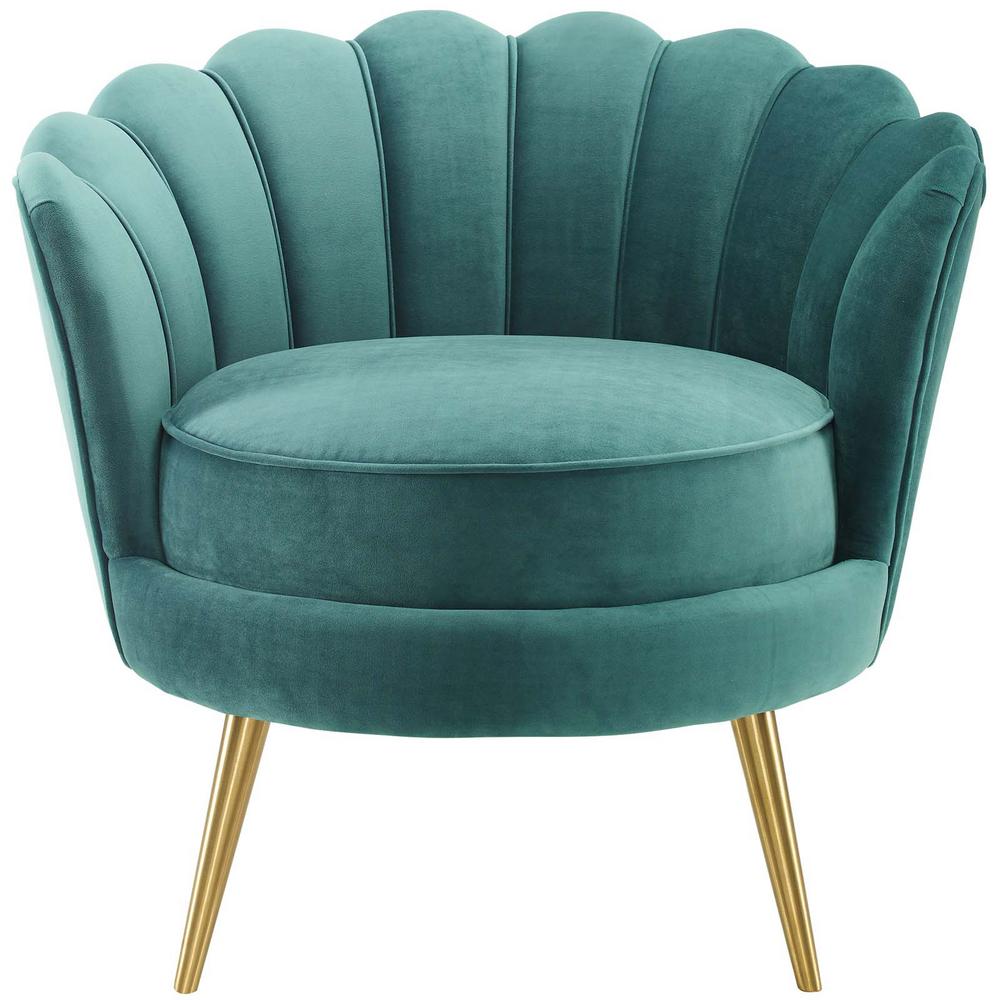 teal armchair