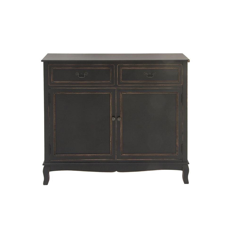 Litton Lane New Traditional 36 In X 40 In Black Wooden Cabinet