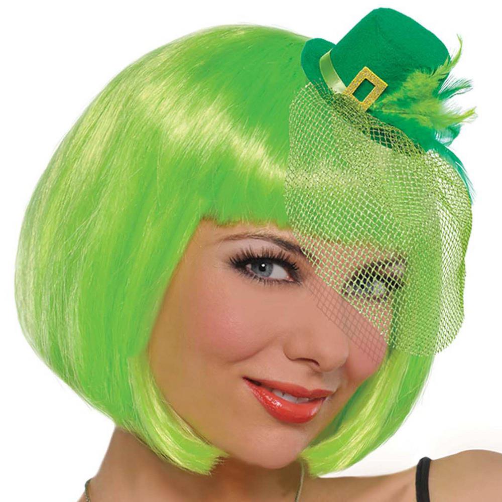 GREEN IRISH PRINCESS TIARA HAT ST PATRICKS DAY WOMEN GIRLS FUN COSTUME ACCESSORY