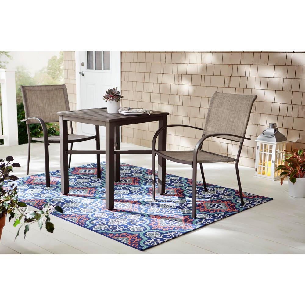 Hampton Bay Mix and Match Brown Steel Outdoor Bistro Table FTS70660A ...