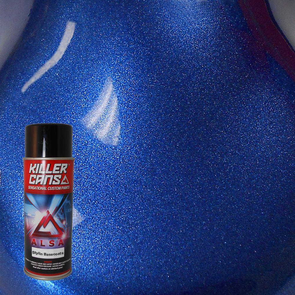 Alsa Refinish 12 oz. Stylin Basecoats Deep Blue Killer Cans Spray Paint ...