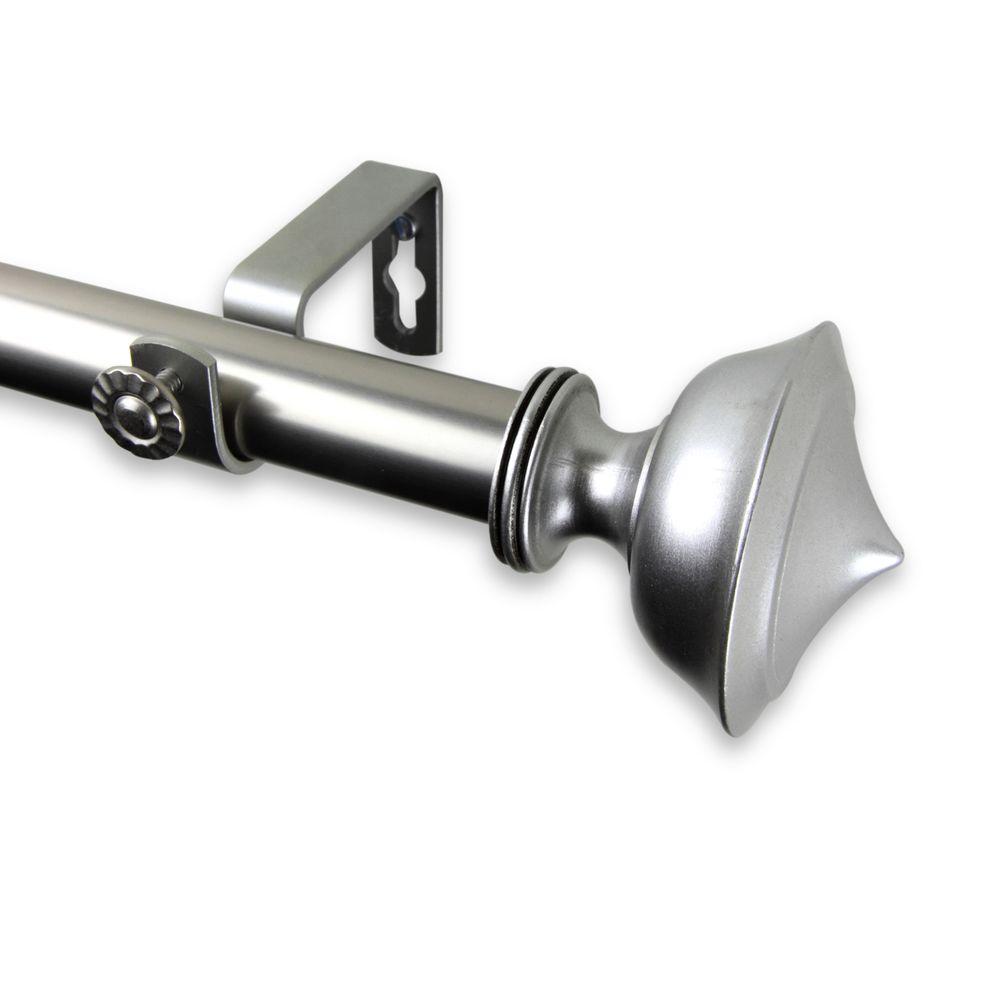 Rod Desyne 28 In. - 48 In. Telescoping 1 In. Satin Nickel Curtain Rod ...