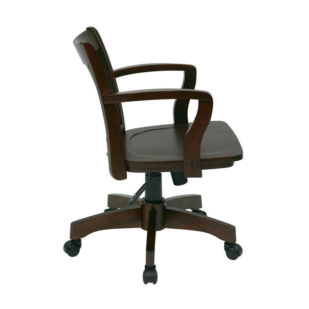 Osp Home Furnishings Deluxe Brown Wood Bankers Chair 105es The