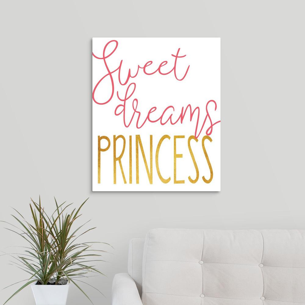 Sweet Dreams Princess By Alli Rogosich Canvas Wall Art