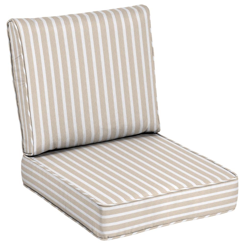 Home Decorators Collection 20 X 20 Sunbrella Shore Linen Outdoor Chair ...