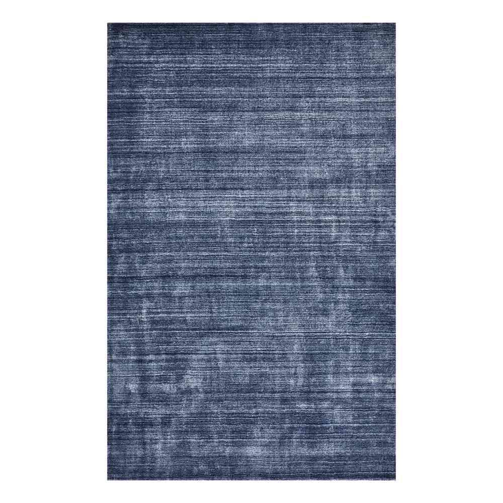 Solo Rugs Harbor Contemporary Solid Denim 8 ft. x 10 ft. HandKnotted