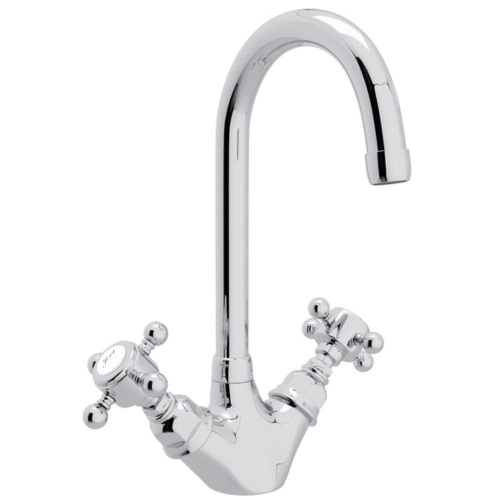 Perrin & Rowe Edwardian Era Single-Handle Bar Faucet in Polished Nickel ...