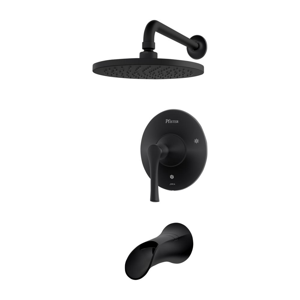 Pfister Rhen 1 Handle Tub And Shower Trim Kit In Matte Black Valve Not Included Lg89 8rhb The Home Depot - Matte Black Bathtub Trim Kit Pfister Rhen 1 Handle Tub And Shower Trim Kit In Matte Black Valve Not Included Lg89 8rhb The Home Depot - Matte Black Bathtub Trim Kit