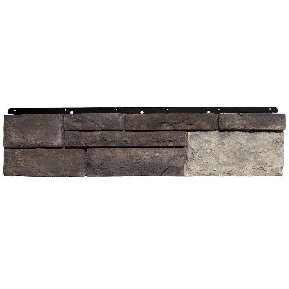 Boral 8 in. x 36 in. Versetta Stone TightCut Corner Graphite Siding (6