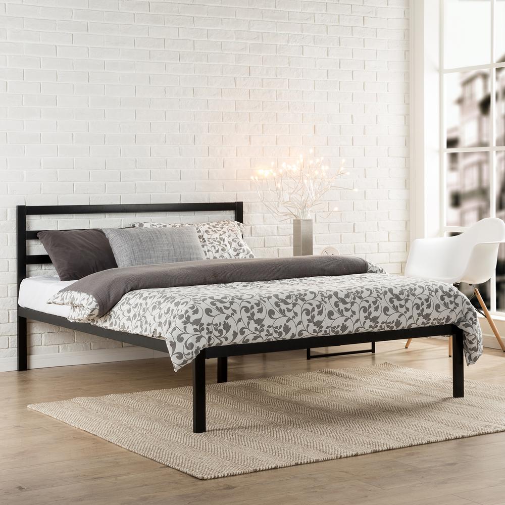 Mia Steel 1500H Platform Bed Frame w/ Headboard Full Sized ...