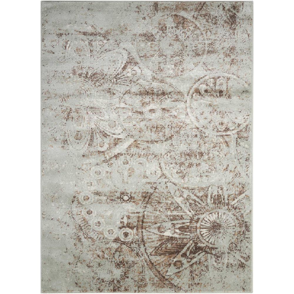 Nourison Euphoria Grey 2 Ft X 3 Area Rug