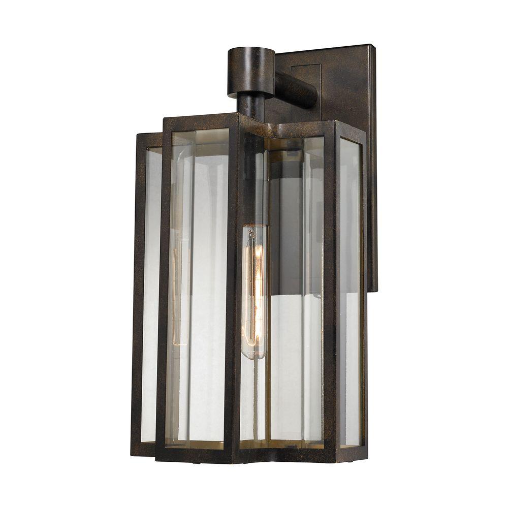 Titan Lighting Bianca 1 Light Hazelnut Bronze Outdoor Wall Lantern Hazelnut Bronze Outdoor Wall Lantern