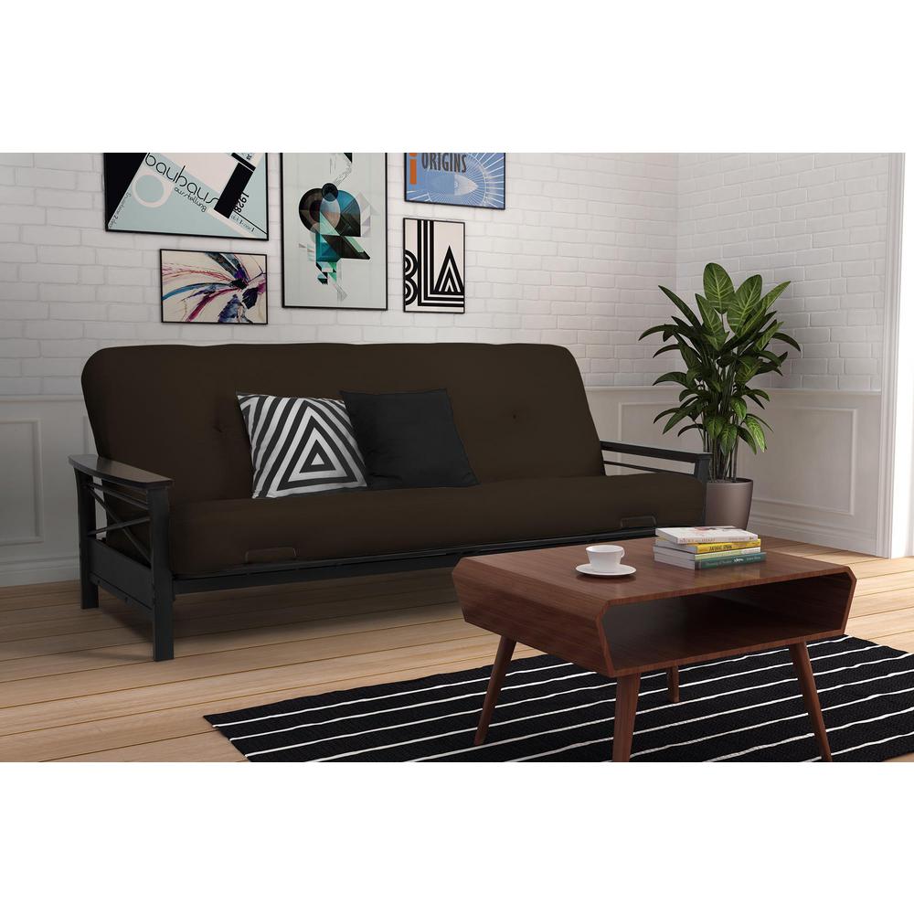 DHP Nadine Black Espresso Futon Frame 2101959 The Home Depot