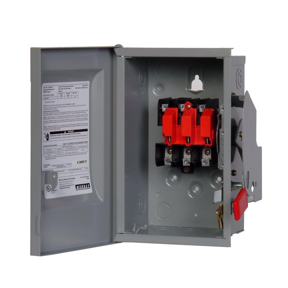 Murray 60 Amp 240-Volt 240-Watt Non-Fused General-Duty Safety