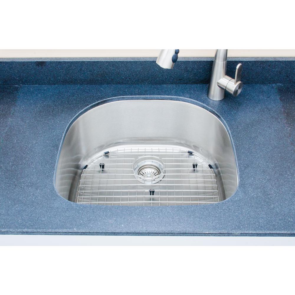 Wells The Craftsmen Series Undermount Stainless Steel 23 In Single Bowl Kitchen Sink Package