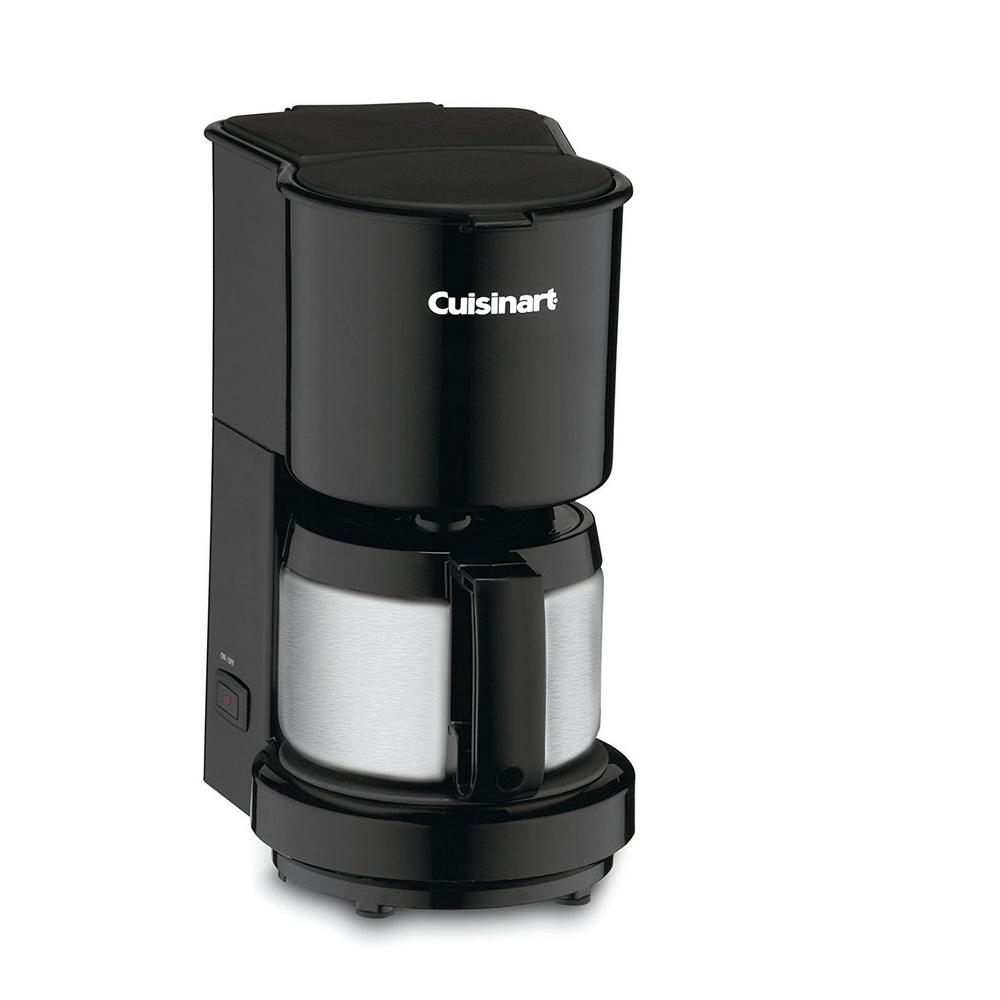 Cuisinart 4 Cup Black Drip Coffee Maker With Stainless Steel Carafe Dcc 450bk The Home Depot
