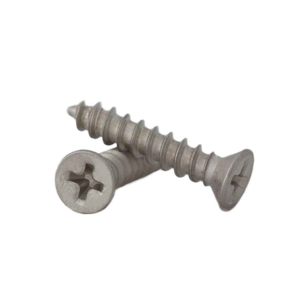 Fringe Screw 9 x 1 in. Satin Nickel Phillips FlatHead Screw with