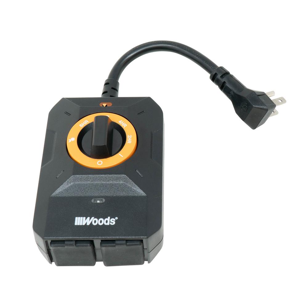 Woods Dusk To Dawn Plug In Dual Outdoor Lighting Timer