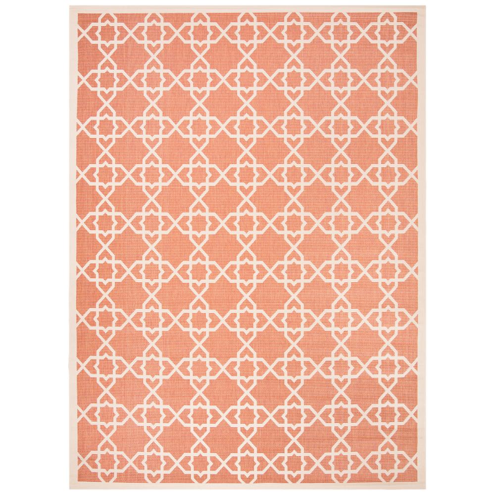 Safavieh Courtyard Terracotta/Beige 9 ft. x 12 ft. Indoor/Outdoor
