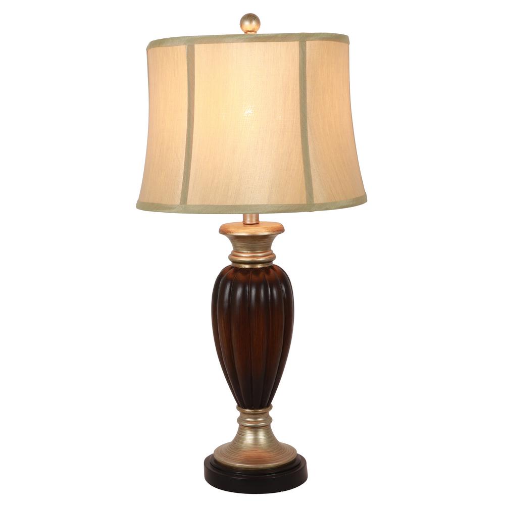 Decor Therapy Fowler 25 In Red Transitional Table Lamp With Shade