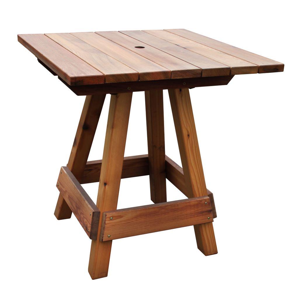 Cedar Clear Picnic Tables Patio Tables The Home Depot