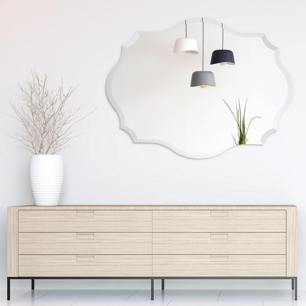 Empire Art Direct 30 In X 40 Clear Frameless Beveled Oblong Scalloped Wall Mirror Flm 10084 3040 The Home Depot - Frameless Wall Mirror Home Depot Empire Art Direct 30 In X 40 Clear Frameless Beveled Oblong Scalloped Wall Mirror Flm 10084 3040 The Home Depot - Frameless Wall Mirror Home Depot