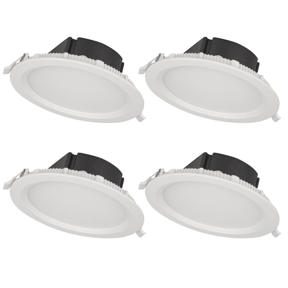 BAZZ 4 inch Top Box Slim Matte White Integrated LED Recessed Fixture Kit... by BAZZ