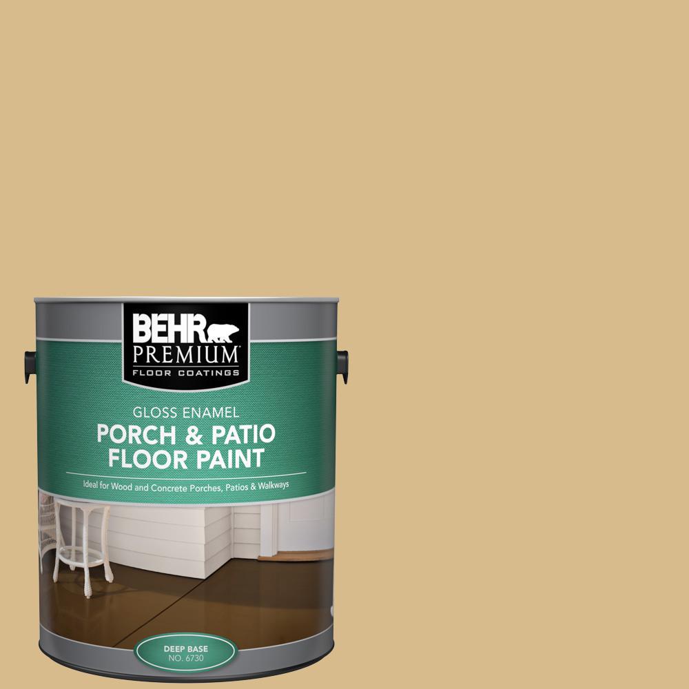 BEHR Premium 1 gal. 350F5 Camel Gloss Enamel Interior/Exterior Porch