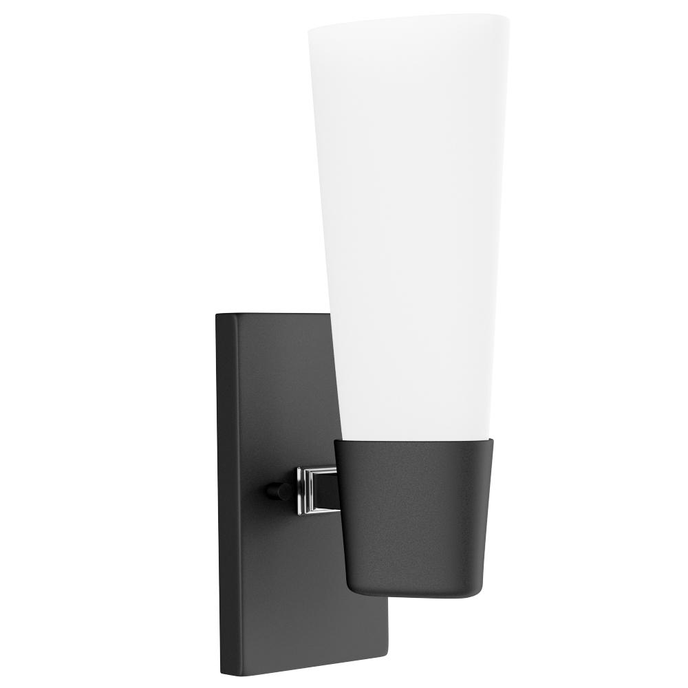 Progress Lighting Zura Collection 1 Light Black Bath Sconce With Progress Lighting Zura Collection 1