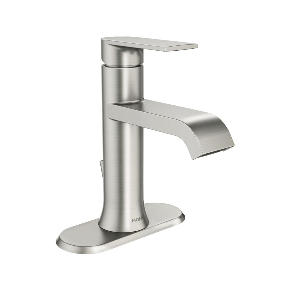 Genta Single Hole Single Handle Bathroom Faucet In Spot Resist Brushed Nickel