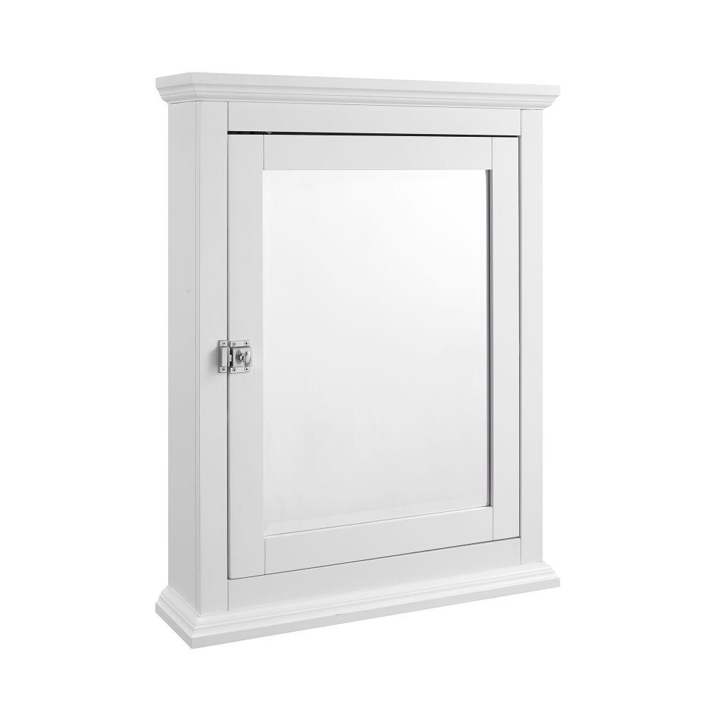 Benjara 23 62 In W X 30 In H Wooden Surface Mount Medicine Cabinet With Mirrored Door Storage In White Bm144167 The Home Depot