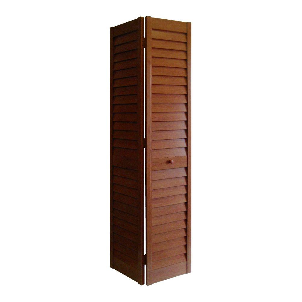 36 X 80 Cherry Interior Closet Doors Windows The Louver Cherry Pvc Composite