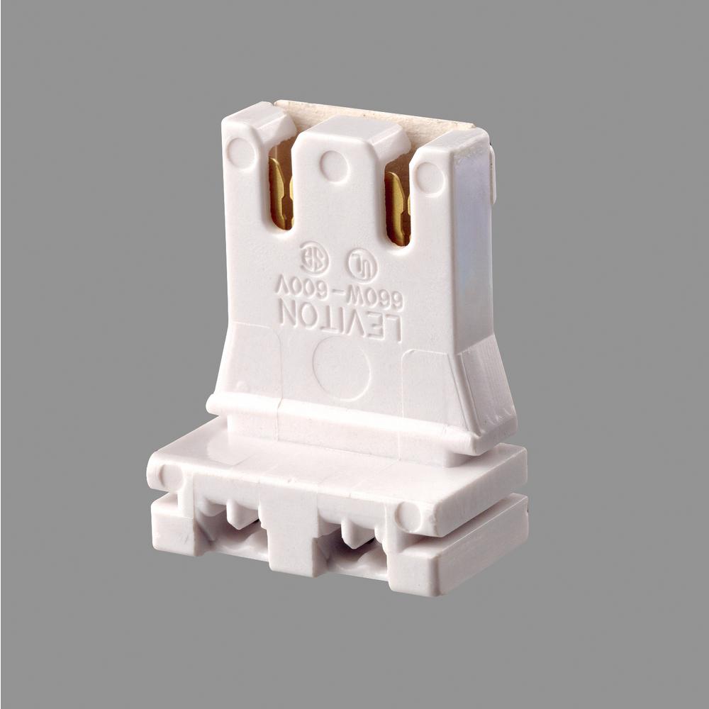 Leviton 660W Medium Base BiPin Low Profile SlideOn StraightIn Double