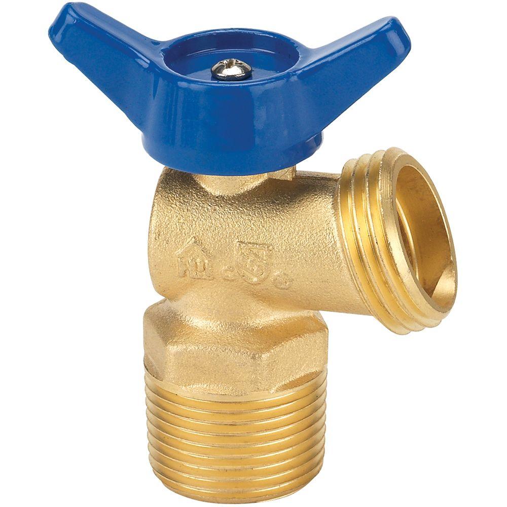 Everbilt 3/4 in. Brass 1/4 Turn MPT x MHT Boiler DrainVBDQTRG4EB The