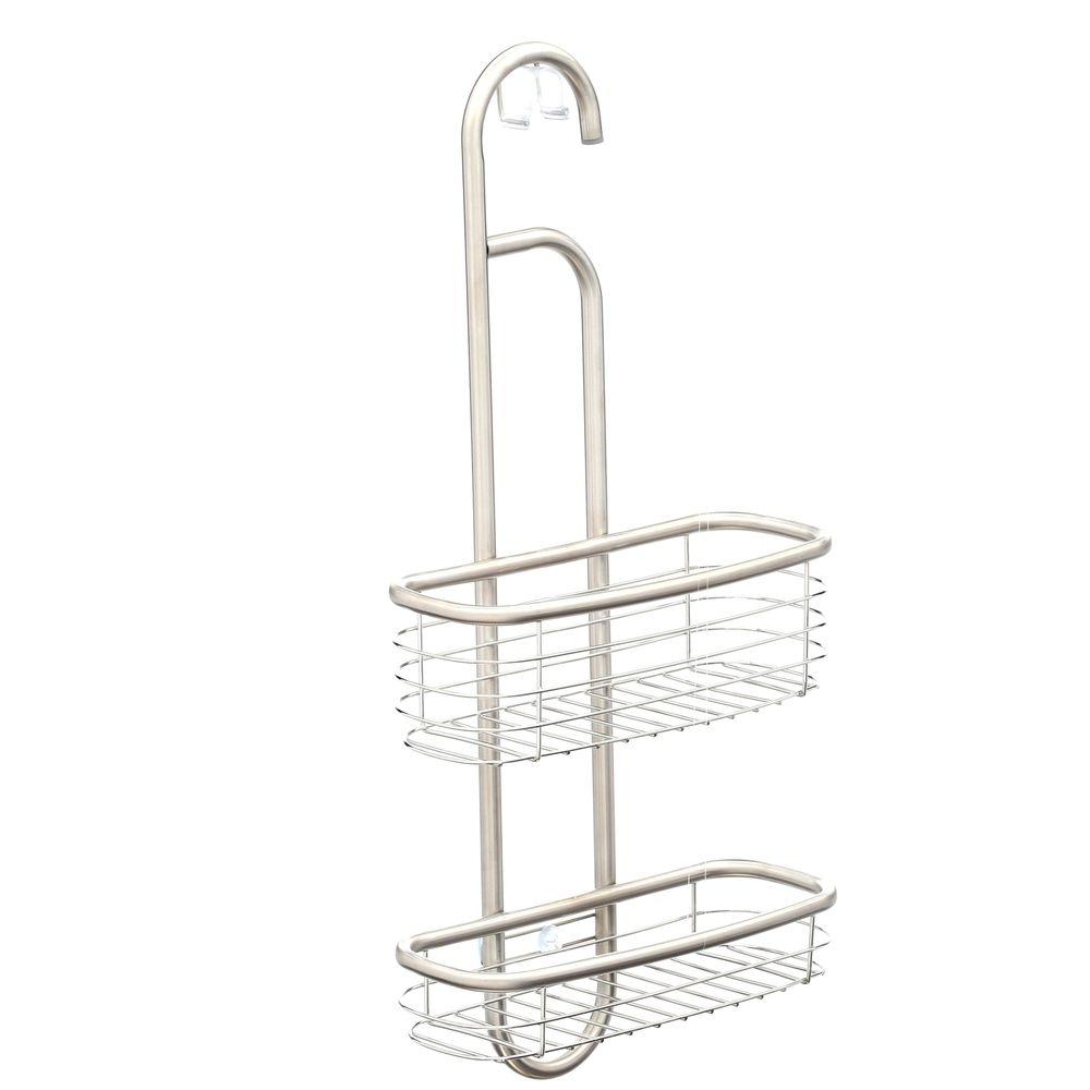 interDesign Forma 201/2 in. Ultra Shower Caddy in Brushed Stainless
