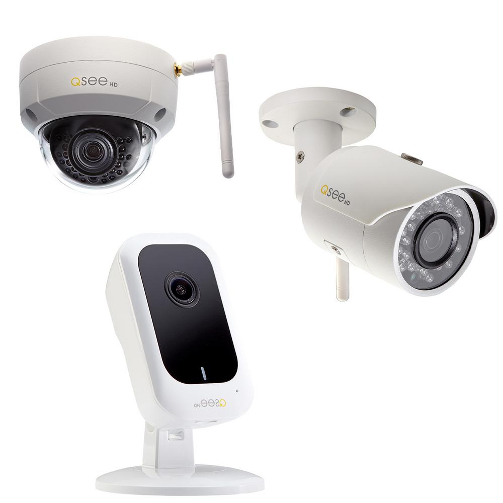 QSEE 3MP WiFi IP Mini Cube Camera, 3 MP WiFi IP Dome Camera and 3MP