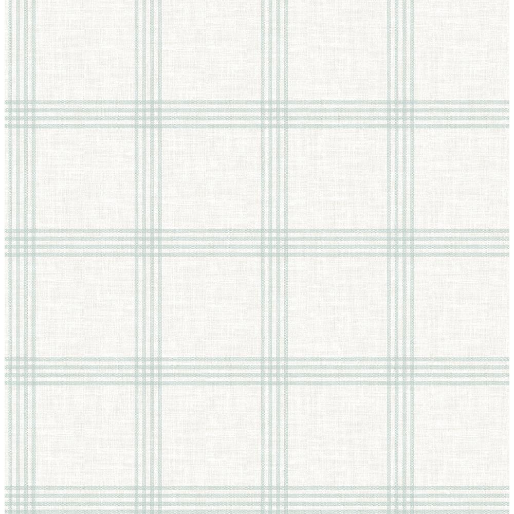 56.4 sq. ft. Ester Teal Plaid Wallpaper311524477 The Home Depot