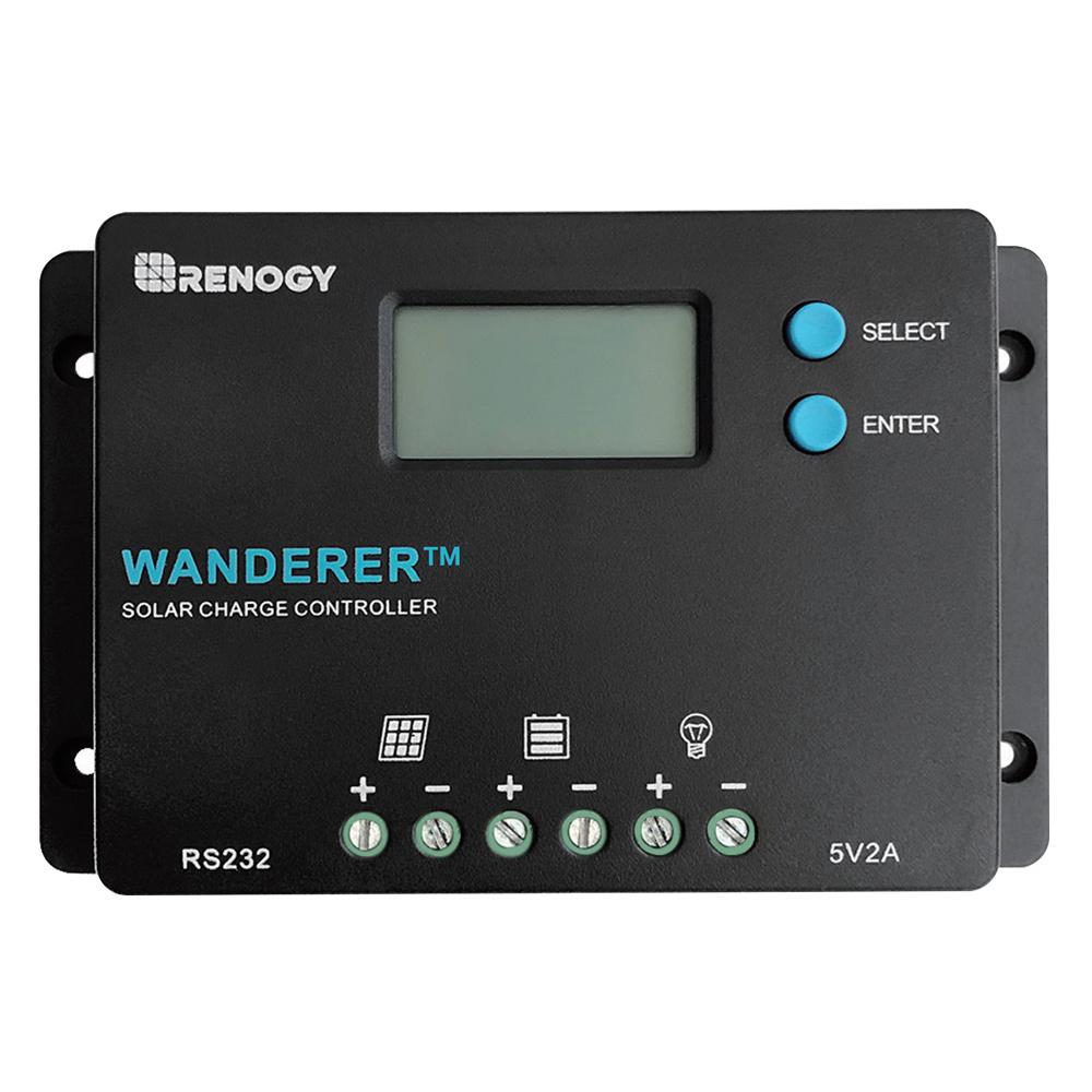 Renogy Wanderer 12/24-Volt 10 Amp PWM Solar Charge Controller with USB