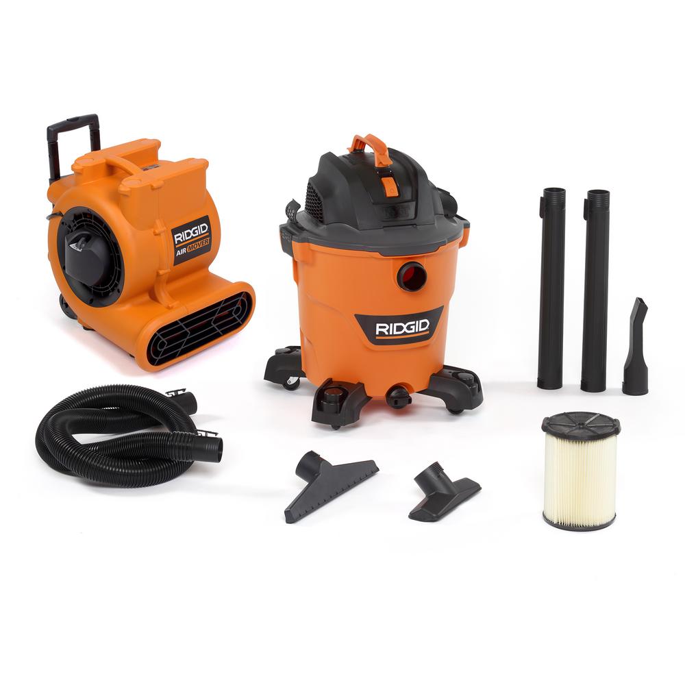 RIDGID 12 Gal. 5.0Peak HP NXT Wet/Dry Shop Vacuum with Filter, Hose