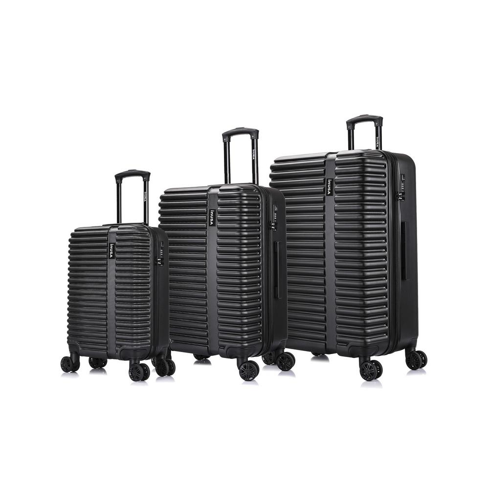 black lightweight suitcase