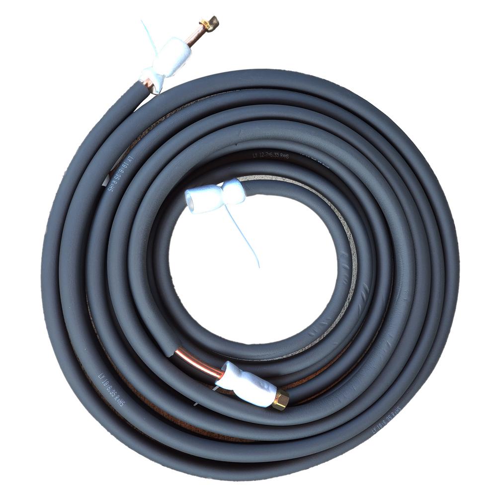 Copper Ductless Split AC Connection Line Set 1//4/" X 1//2/" x 25 Feet Insulated