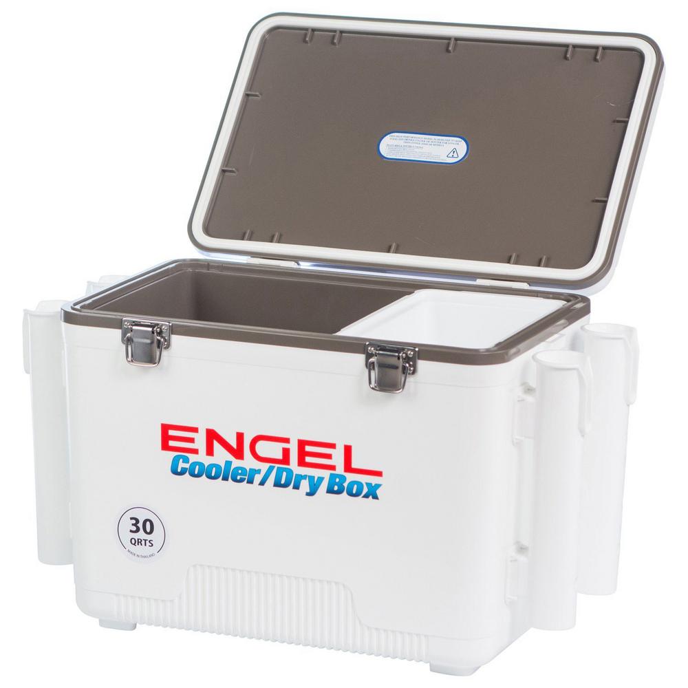 ENGEL Coolers 30 qt. 48-Can Lightweight Insulated Mobile Cooler Drybox ...